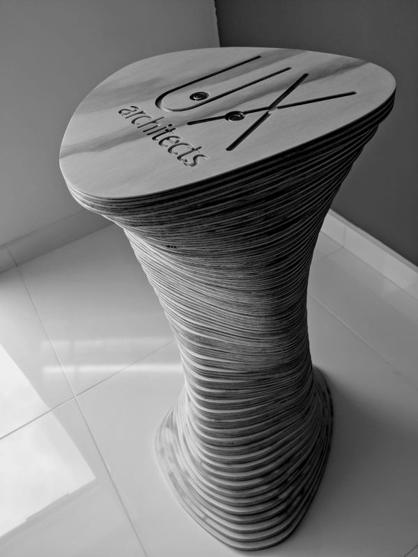hand crafted table from UX Architects
